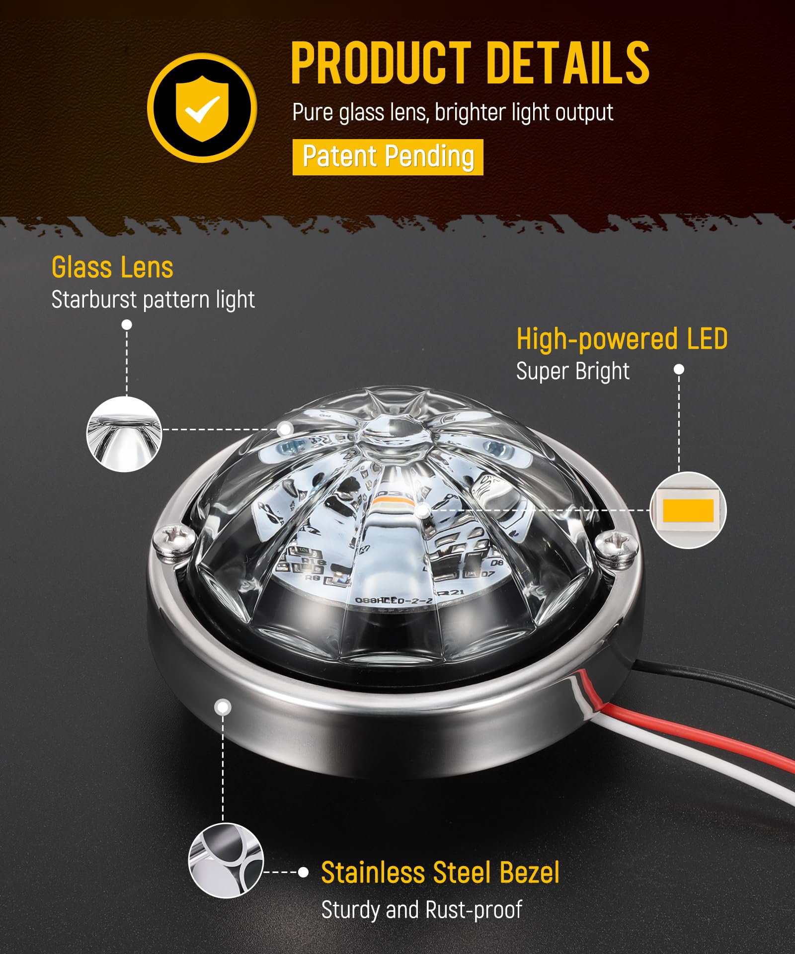 Partsam aluminum base detail showing corrosion-resistant finish for long life