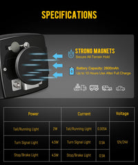 Partsam bracket and anti-loss cable assembly securing lights on nonmetal trailers