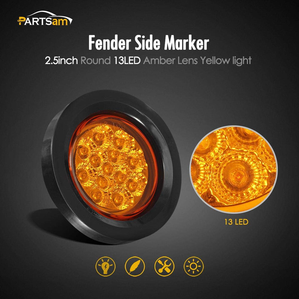 Partsam close-up of 13LED lens texture increasing reflected output