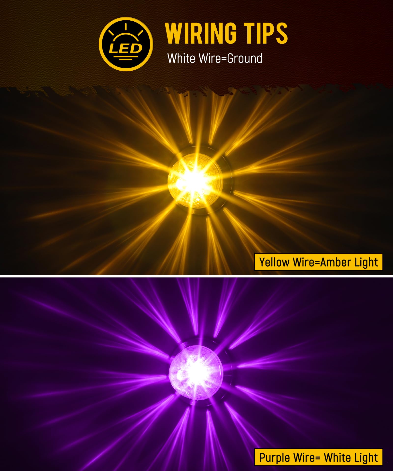 Partsam close-up of clear lens and SMD LED beads for bright light output
