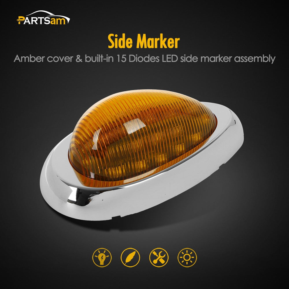 Partsam close-up of 15 LED array and lens texture for long-lasting illumination