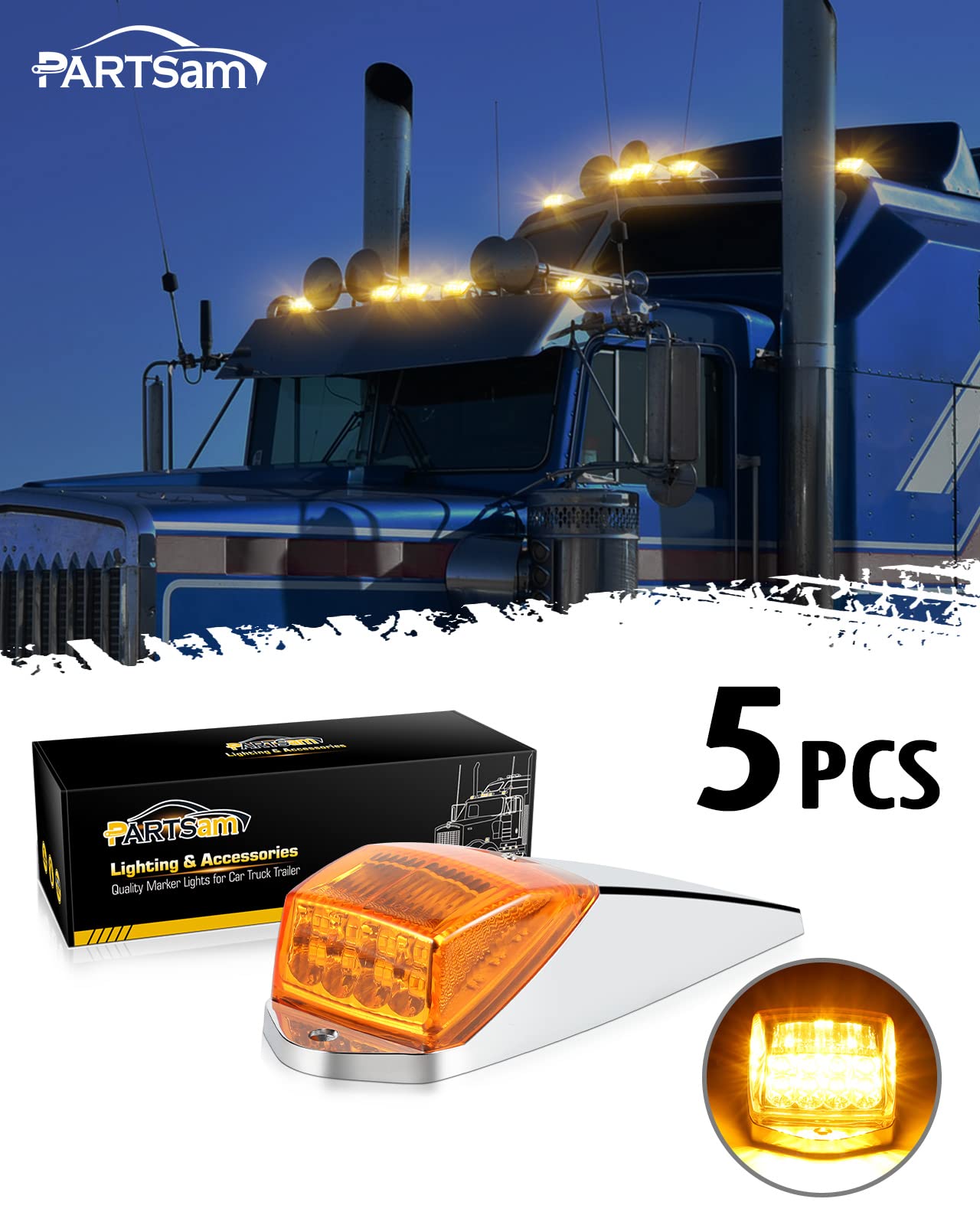 Partsam close-up LED array highlighting even light distribution