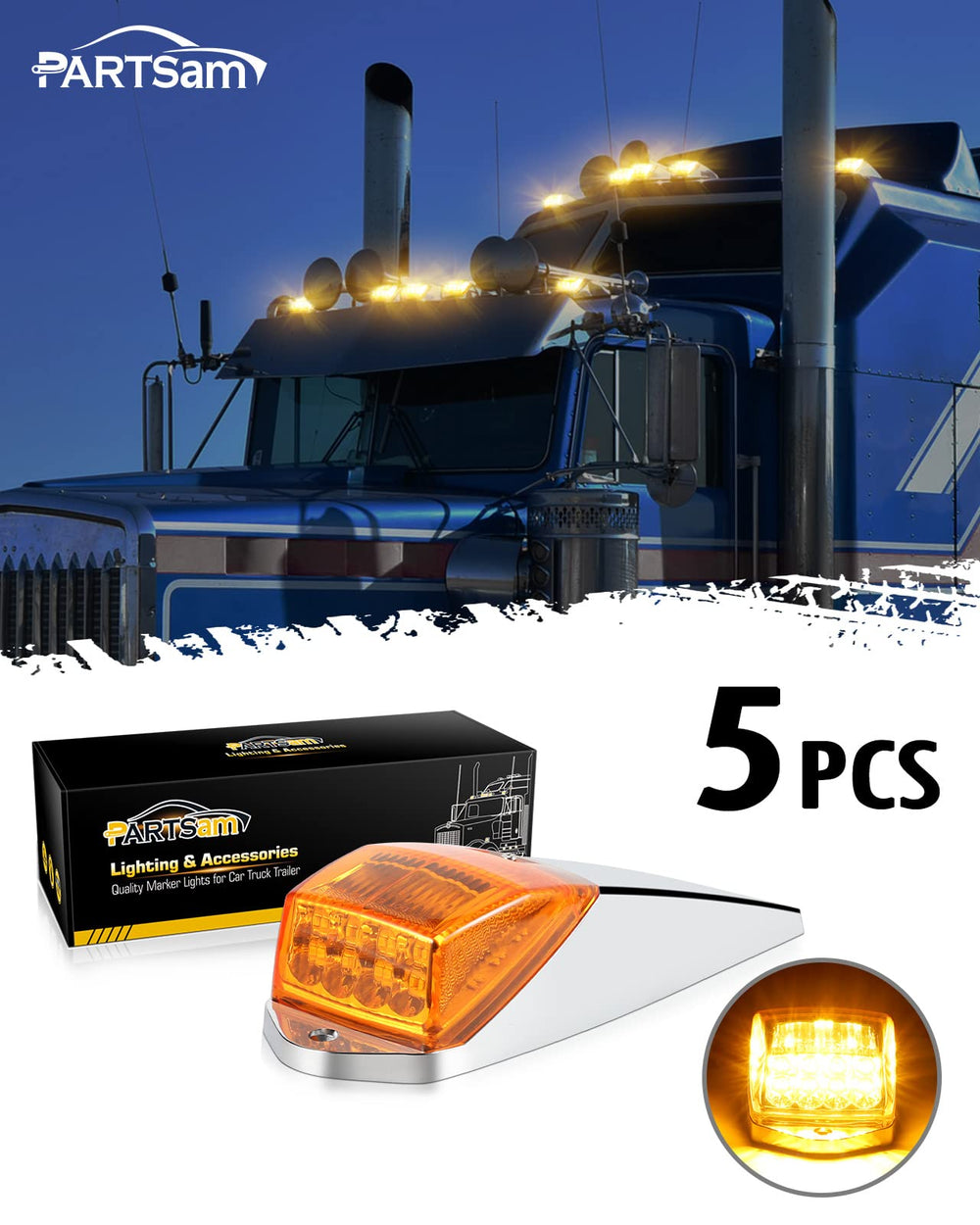 Partsam close-up LED array highlighting even light distribution