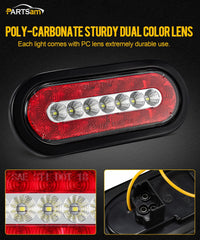 Partsam close-up of reflector and pearl-shaped diodes highlighting brighter, wider light output