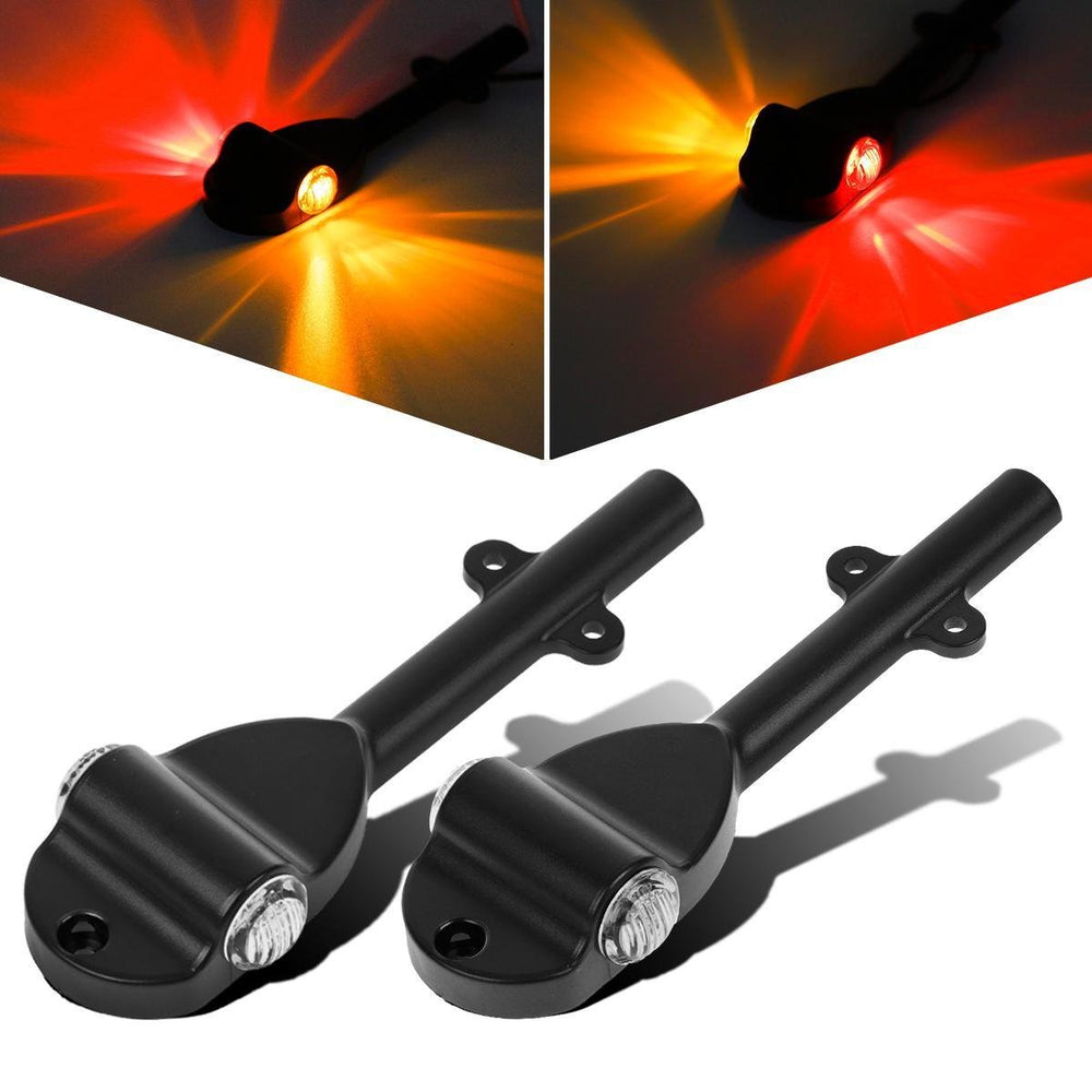 Partsam front view of red and amber LEDs showing clear signaling benefit