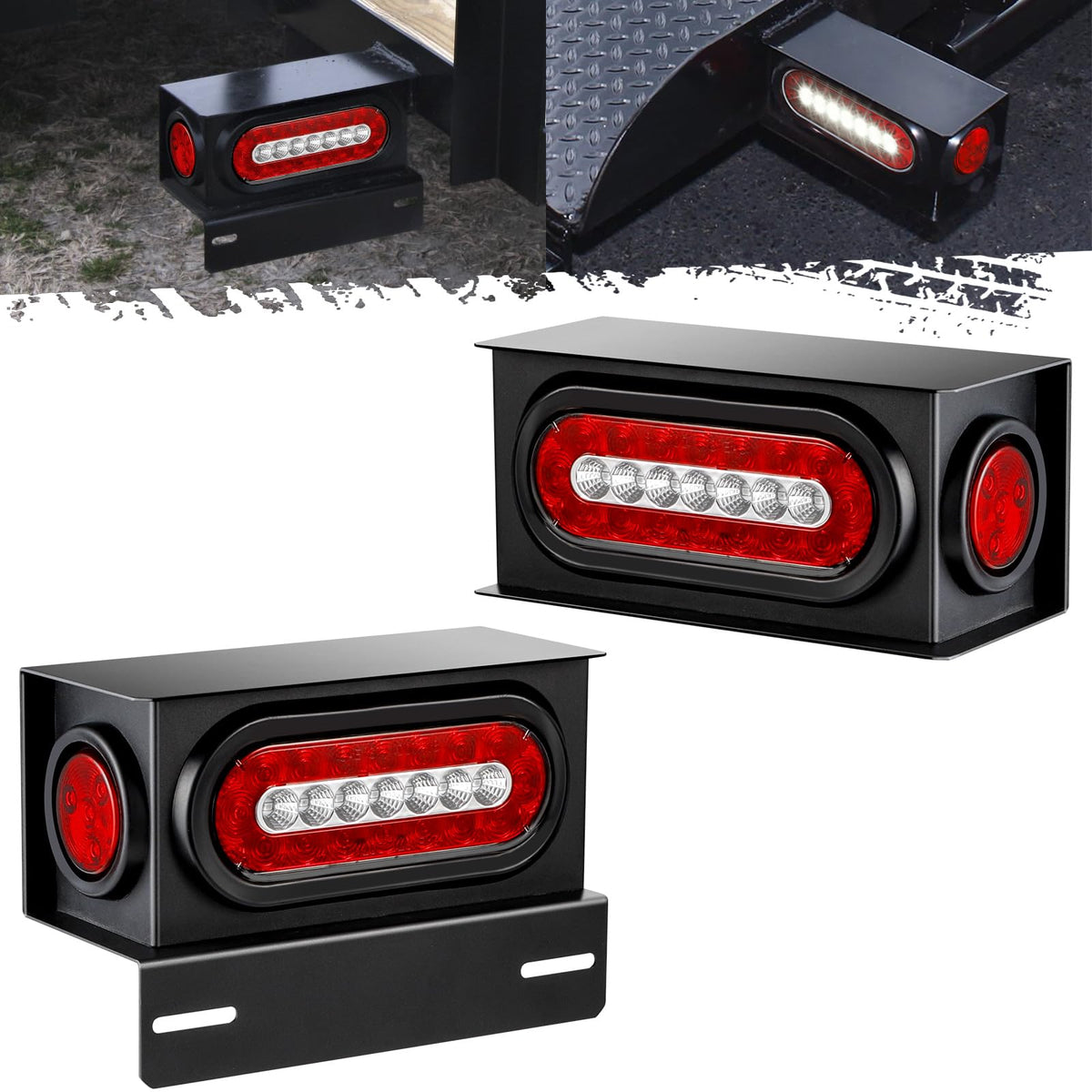 Partsam front-mounted steel light boxes showing durable mount and corrosion resistance