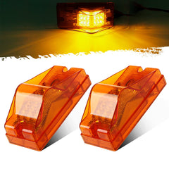 Partsam front view amber side marker showing profile and bright optics benefit