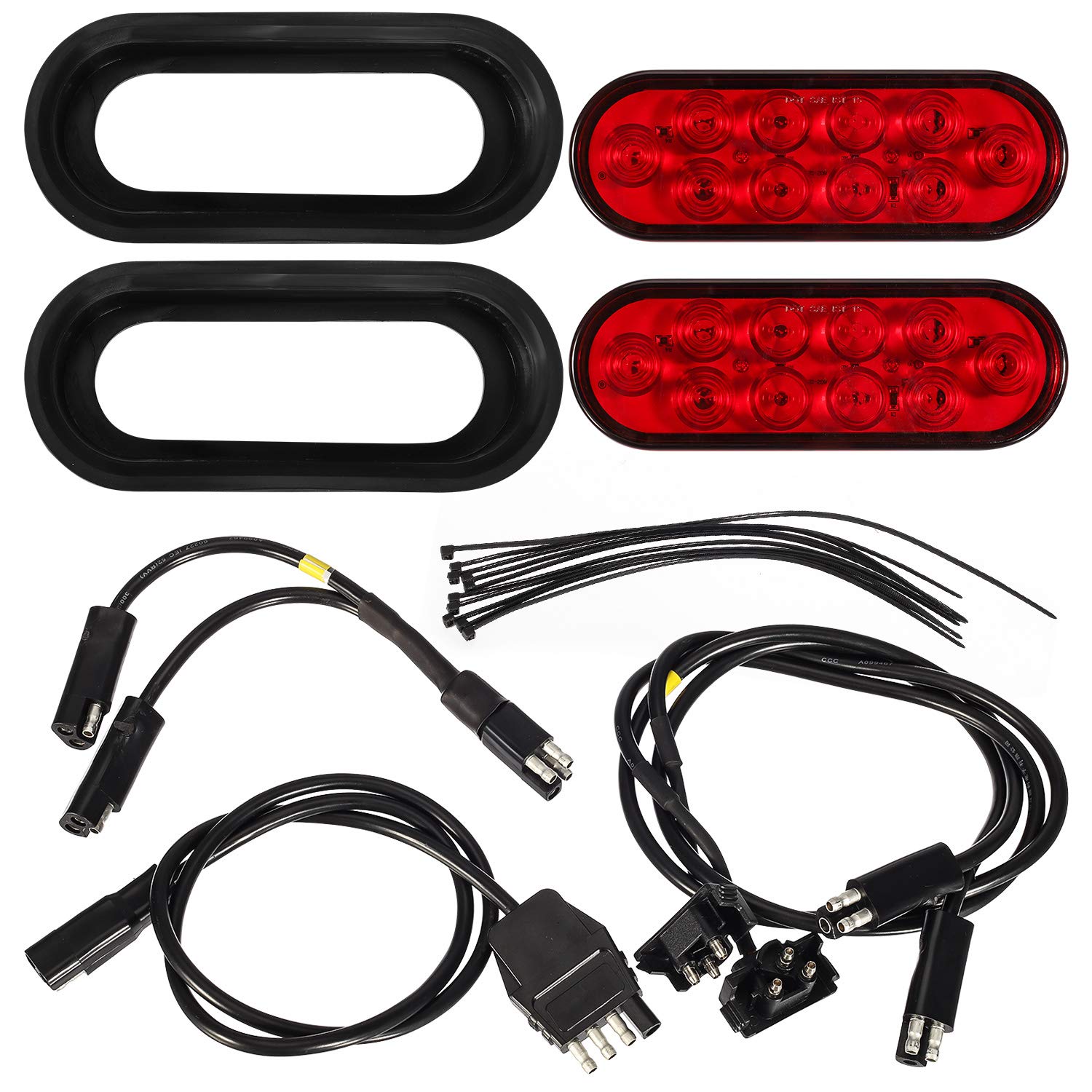 Partsam front packaging with two red oval lights showing durable build benefit