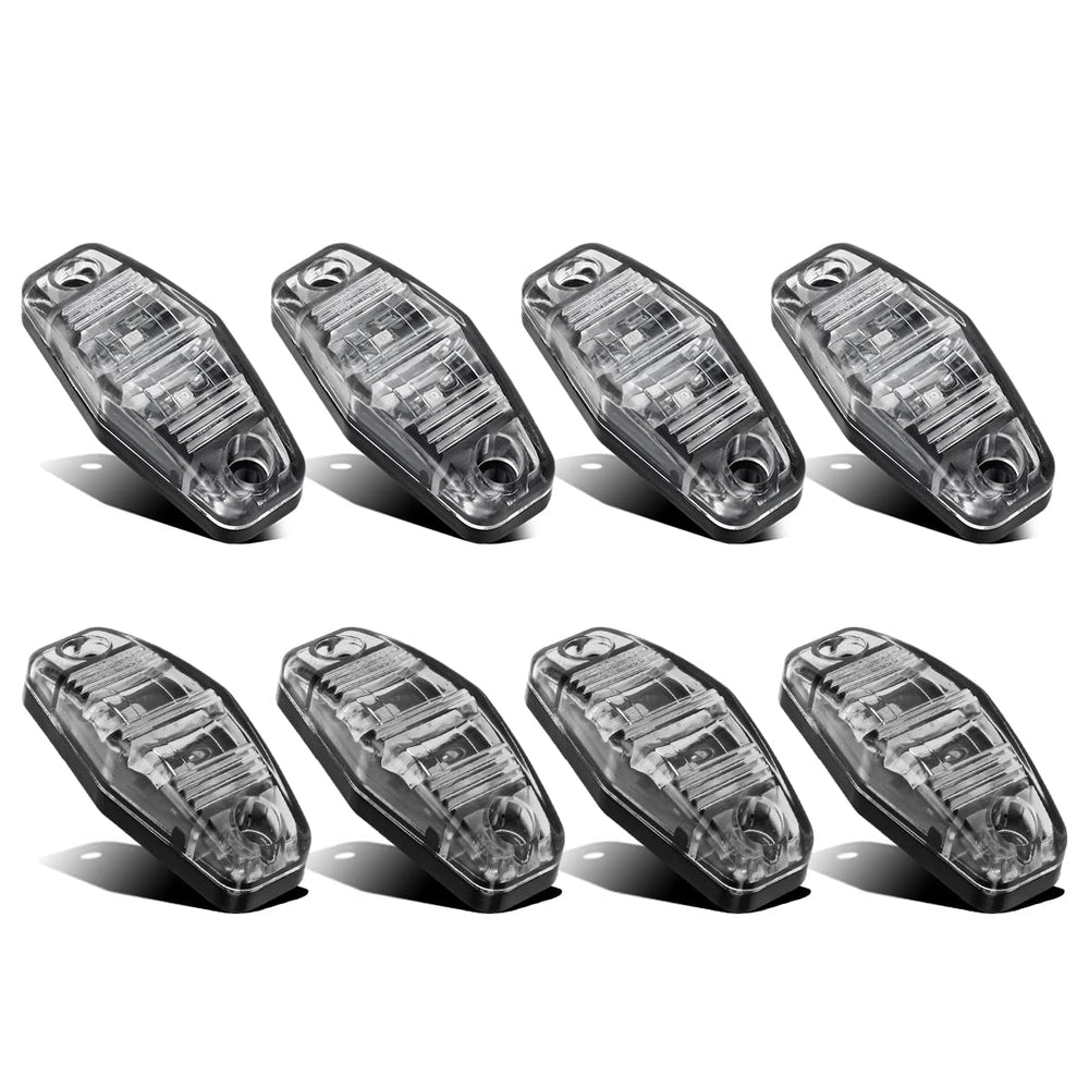 Partsam front view of 8-piece oval LED marker set showing contents and benefit