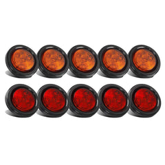 Partsam front view showing amber and red lights for easy identification and visibility