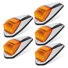 Partsam front view amber cab marker showing bright amber visibility