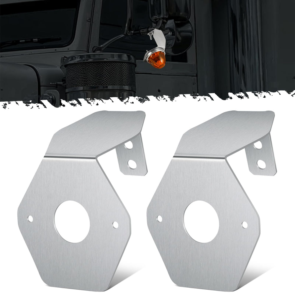 Partsam front view bracket installed on mirror showing secure fit and improved visibility