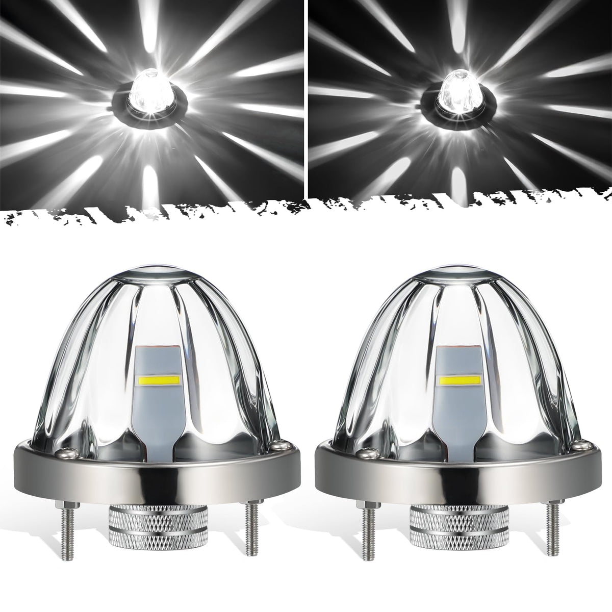 Partsam front view clear glass watermelon light shows bright visibility benefit