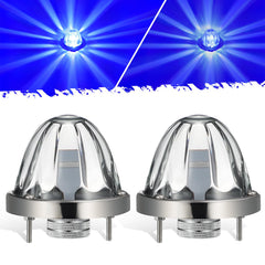 Partsam front view clear lens blue LED marker showing bright visibility
