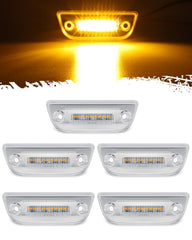 Partsam front view clear lens cab light showing low-profile design and improved visibility