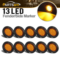 Partsam front view amber marker light showing clear visibility