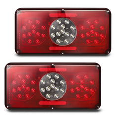 Partsam front view of rectangular LED tail light showing clear signaling benefit