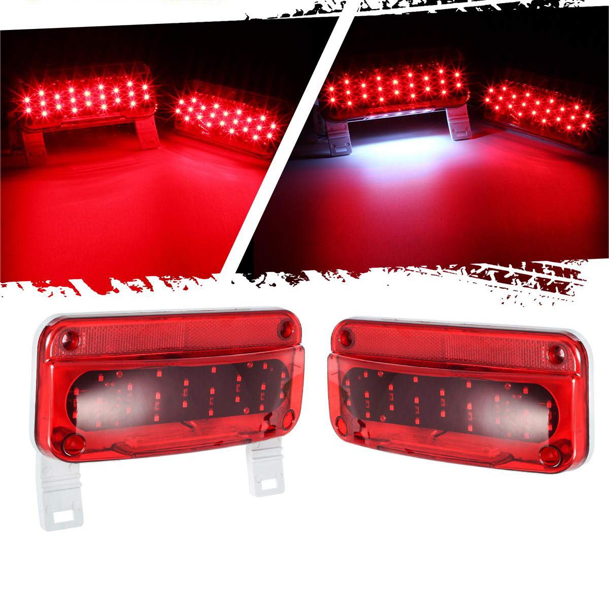 Partsam front view of left and right tail lights showing clear visibility