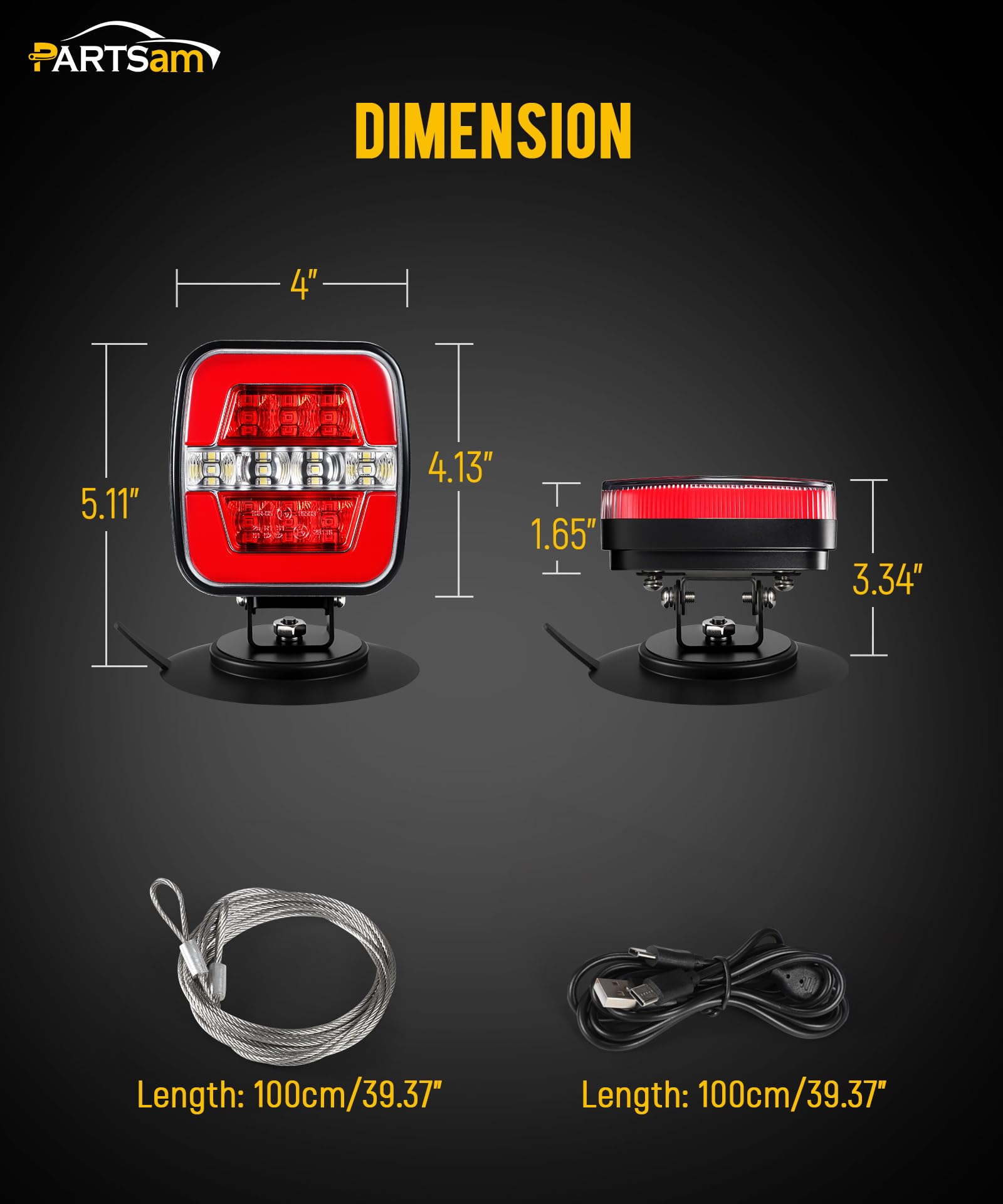 Partsam mounting accessories displayed for versatile installation