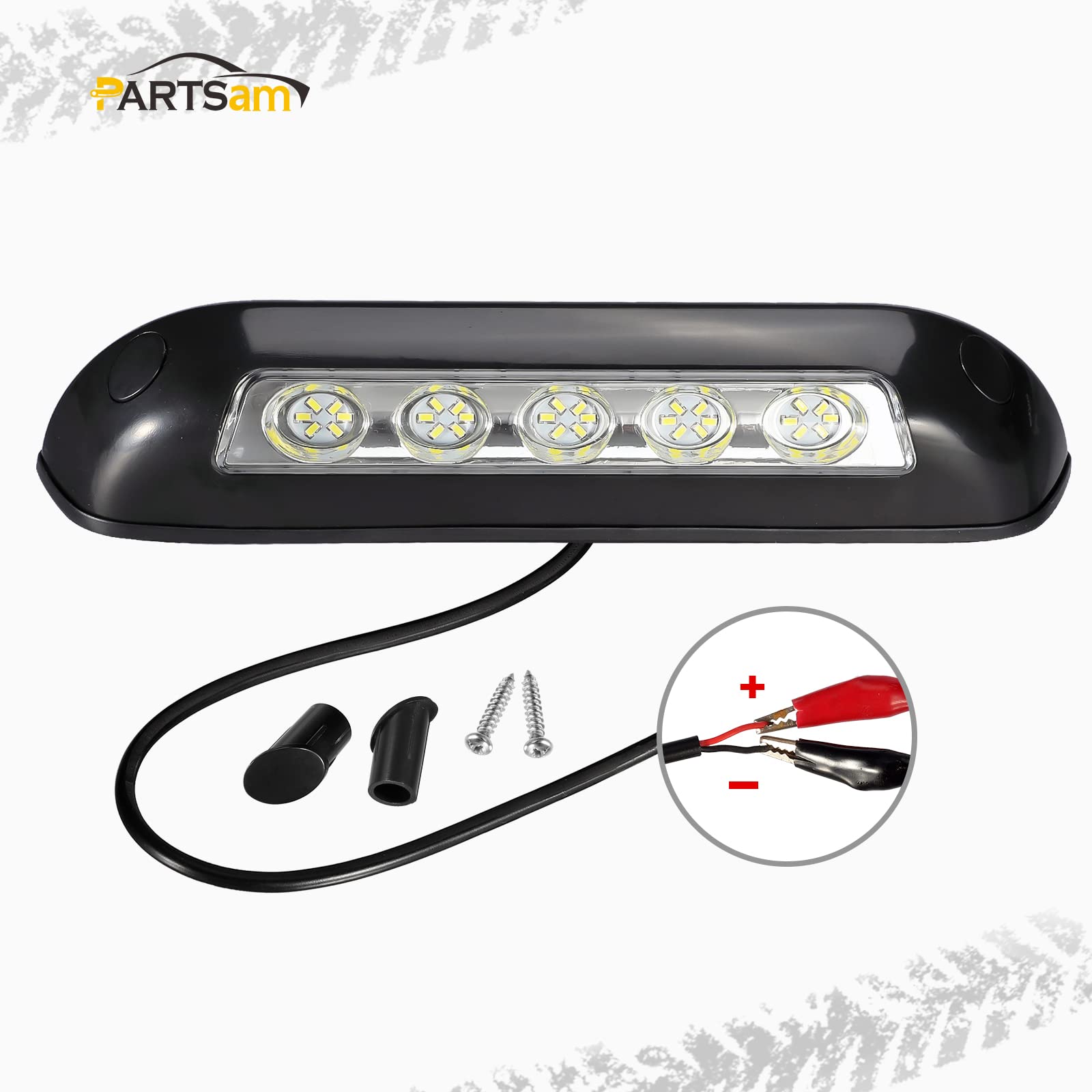 Partsam installed under RV awning illuminating steps and improving safety benefit