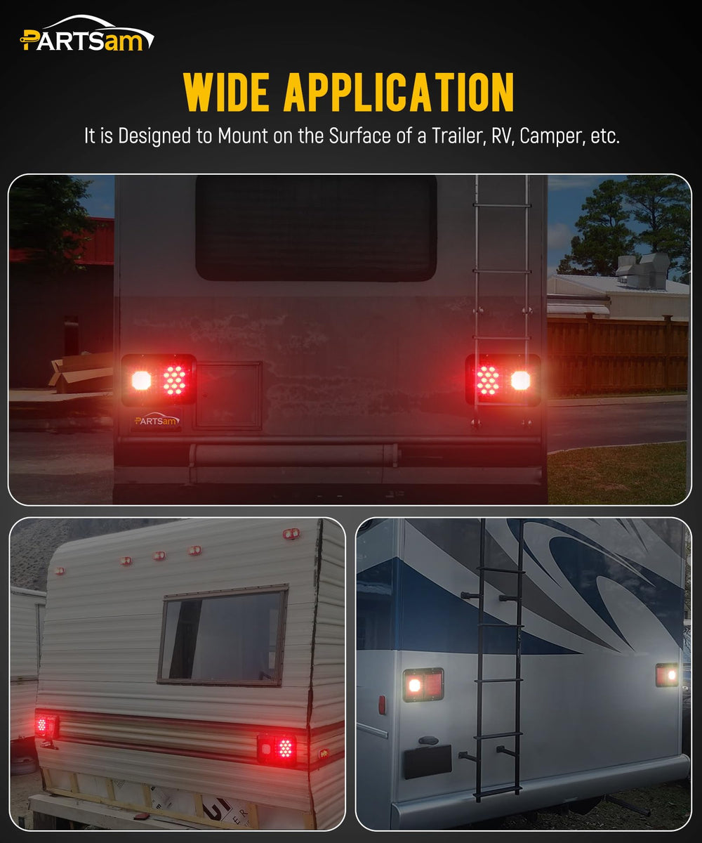 Partsam installed on RV rear demonstrating improved visibility and multi-function use