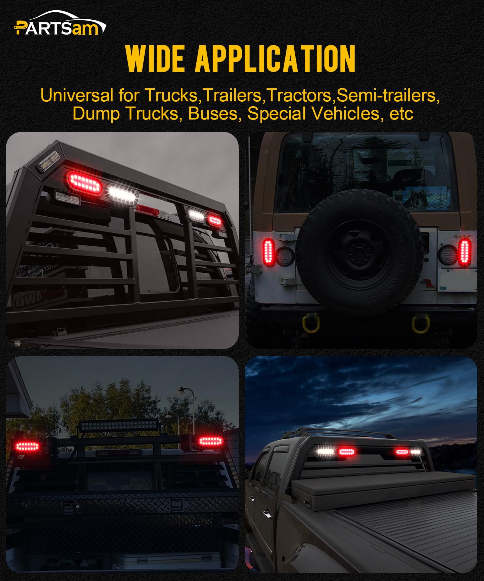 Partsam installed on a trailer rear illustrating durable fit and enhanced road safety