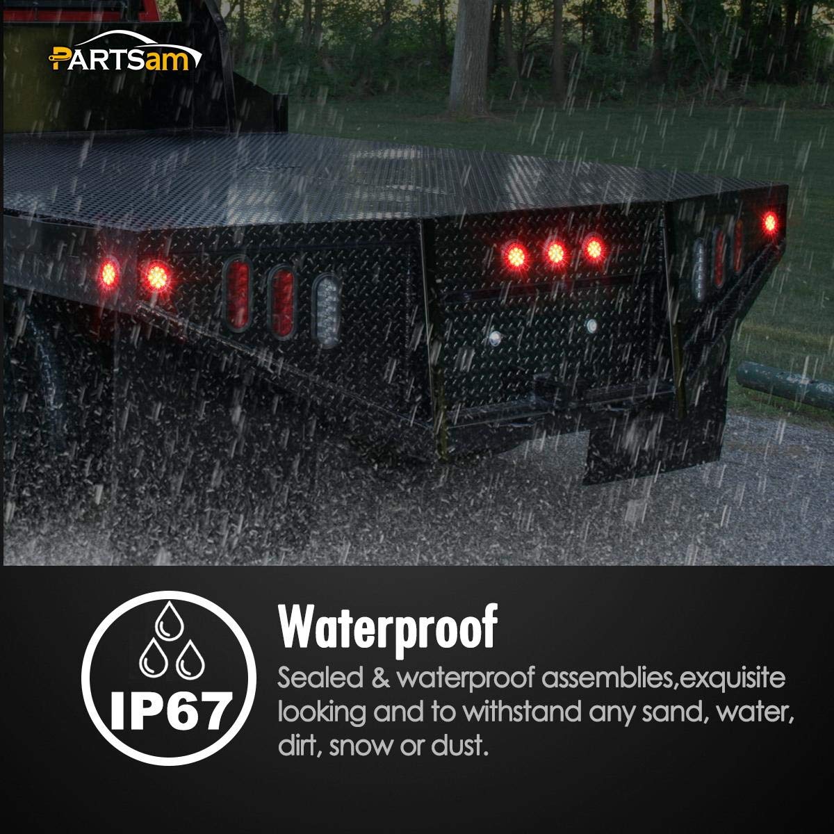 Partsam mounted on trailer side showing flush fit and improved side visibility for road safety