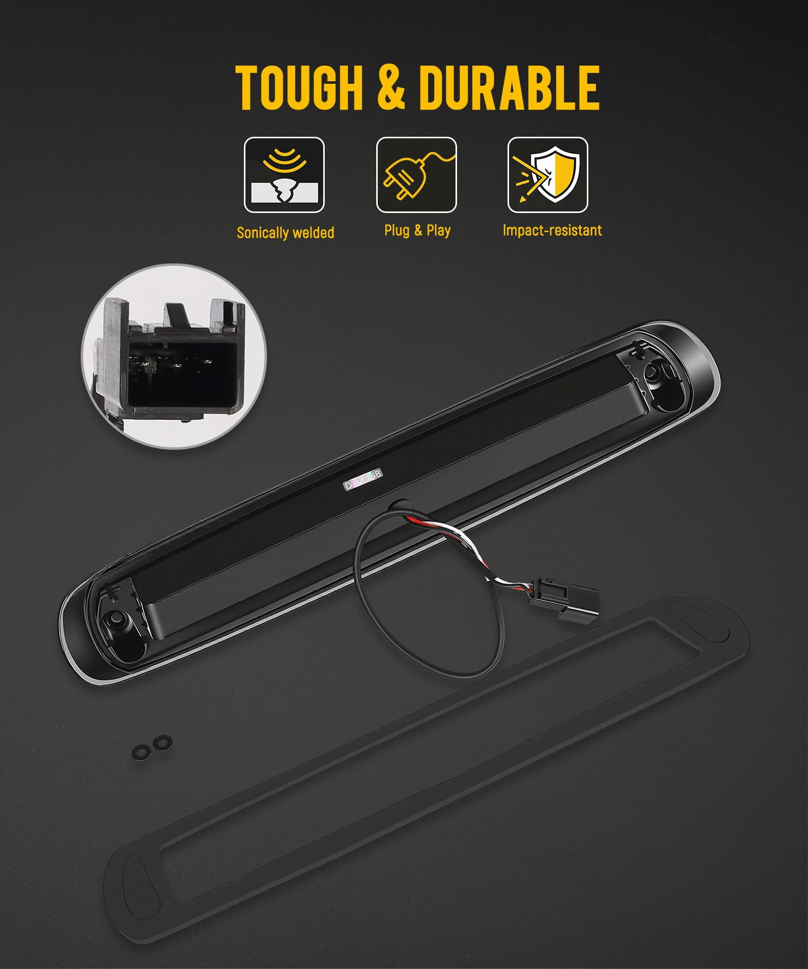 Partsam LEDs illuminated demonstrating bright brake and cargo visibility