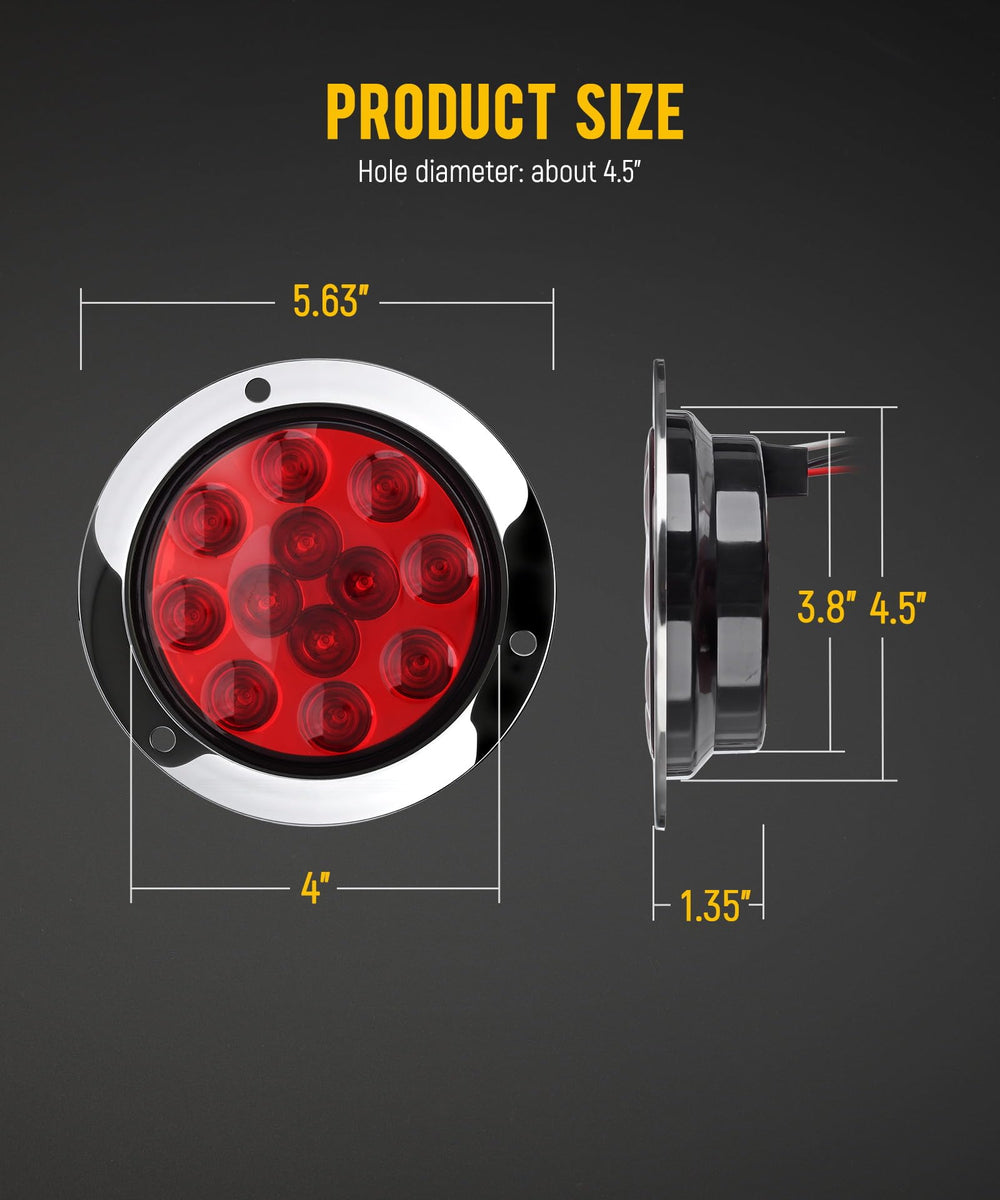 Partsam lights illuminated at night showing clear reverse and brake signals
