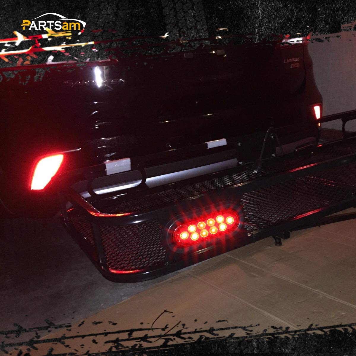 Partsam installed lights at night demonstrating clearer signaling and safety