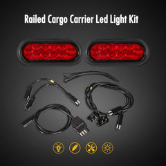 Partsam lights mounted on cargo carrier side view improving rear visibility