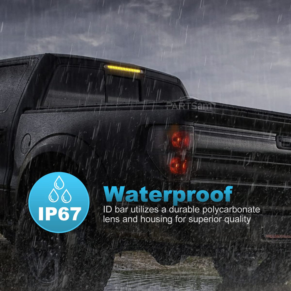 Partsam mounted on trailer fender improving nighttime visibility