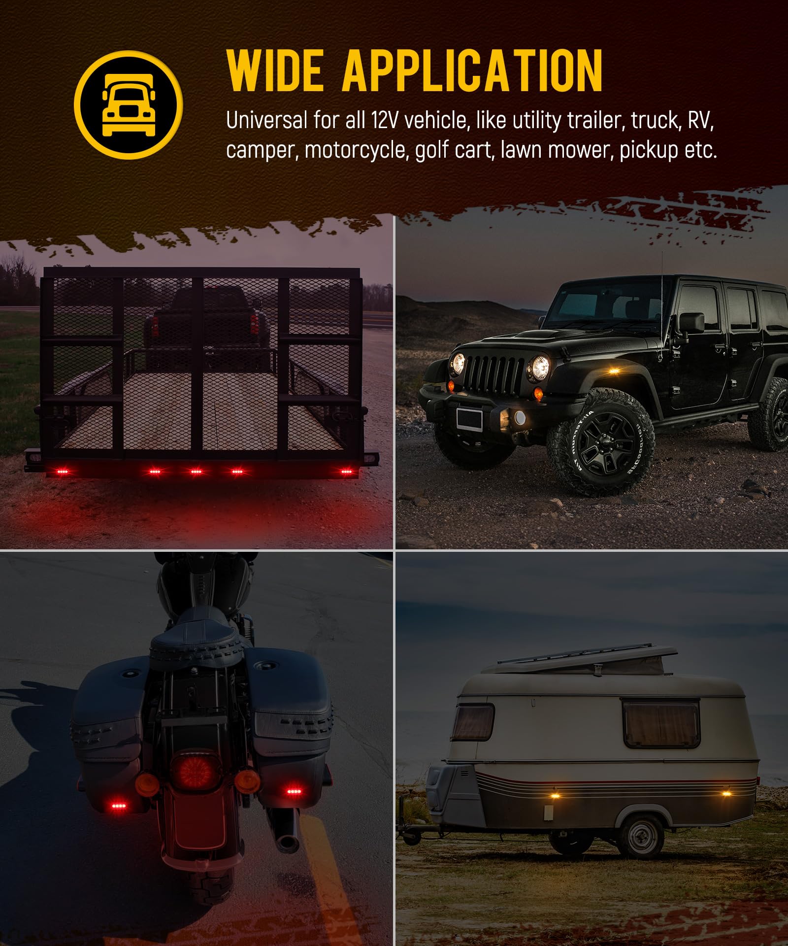 Partsam night visibility on road showing bright LED visibility for safer signaling
