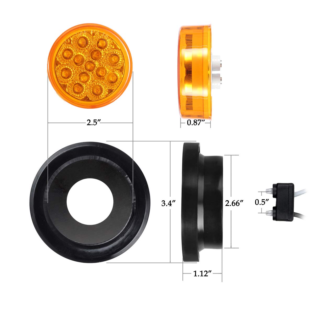 Partsam ten-piece kit laid out for fleet or multi-light replacement