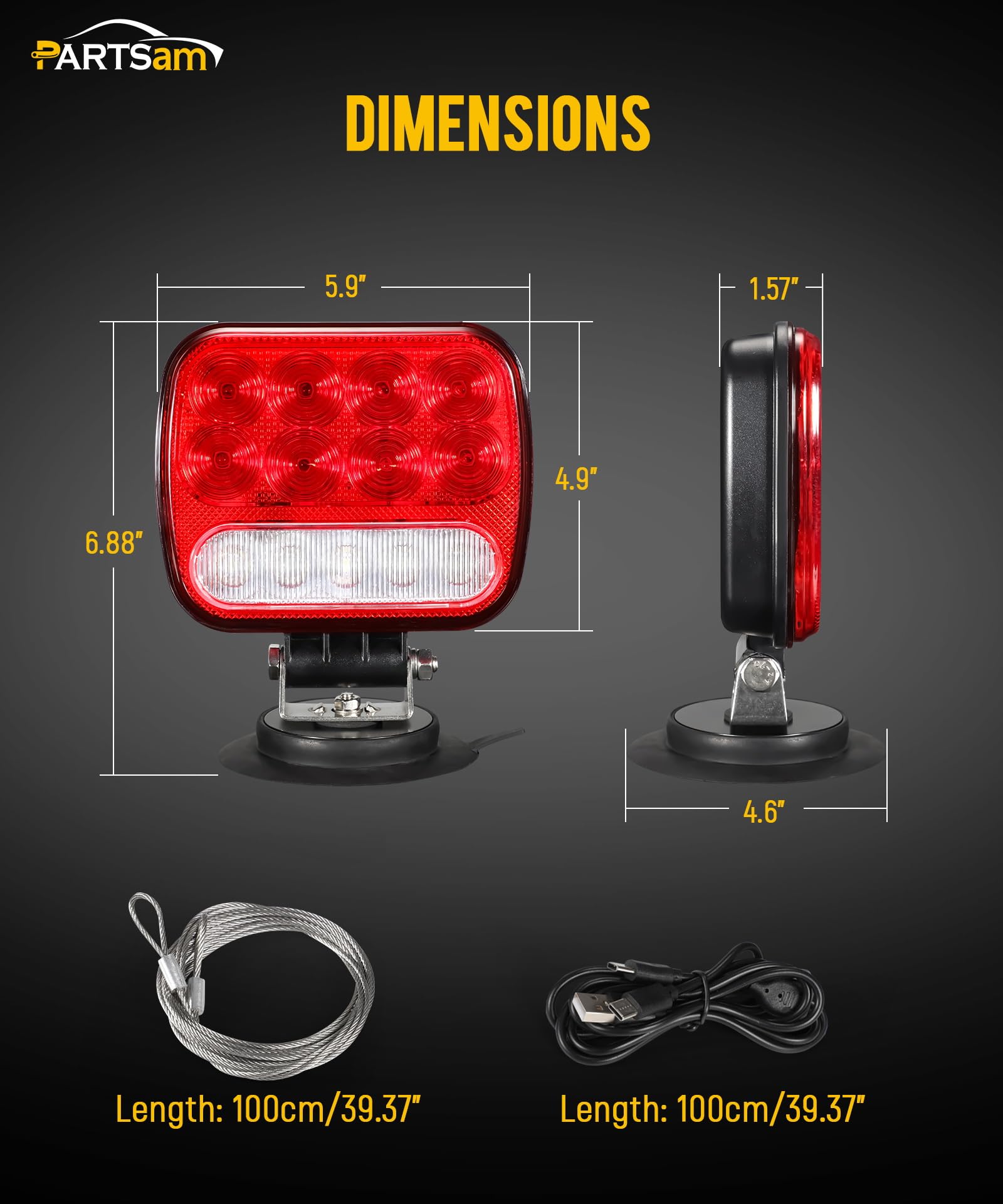 Partsam packaged kit contents laid out for quick setup and easy identification