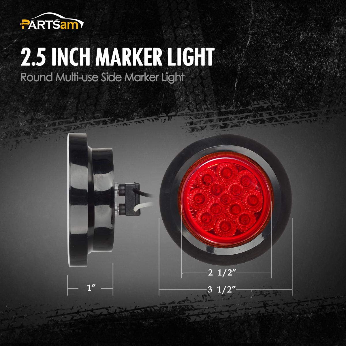 Partsam reflector detail showing faceted mirror surface for enhanced light output and modern look