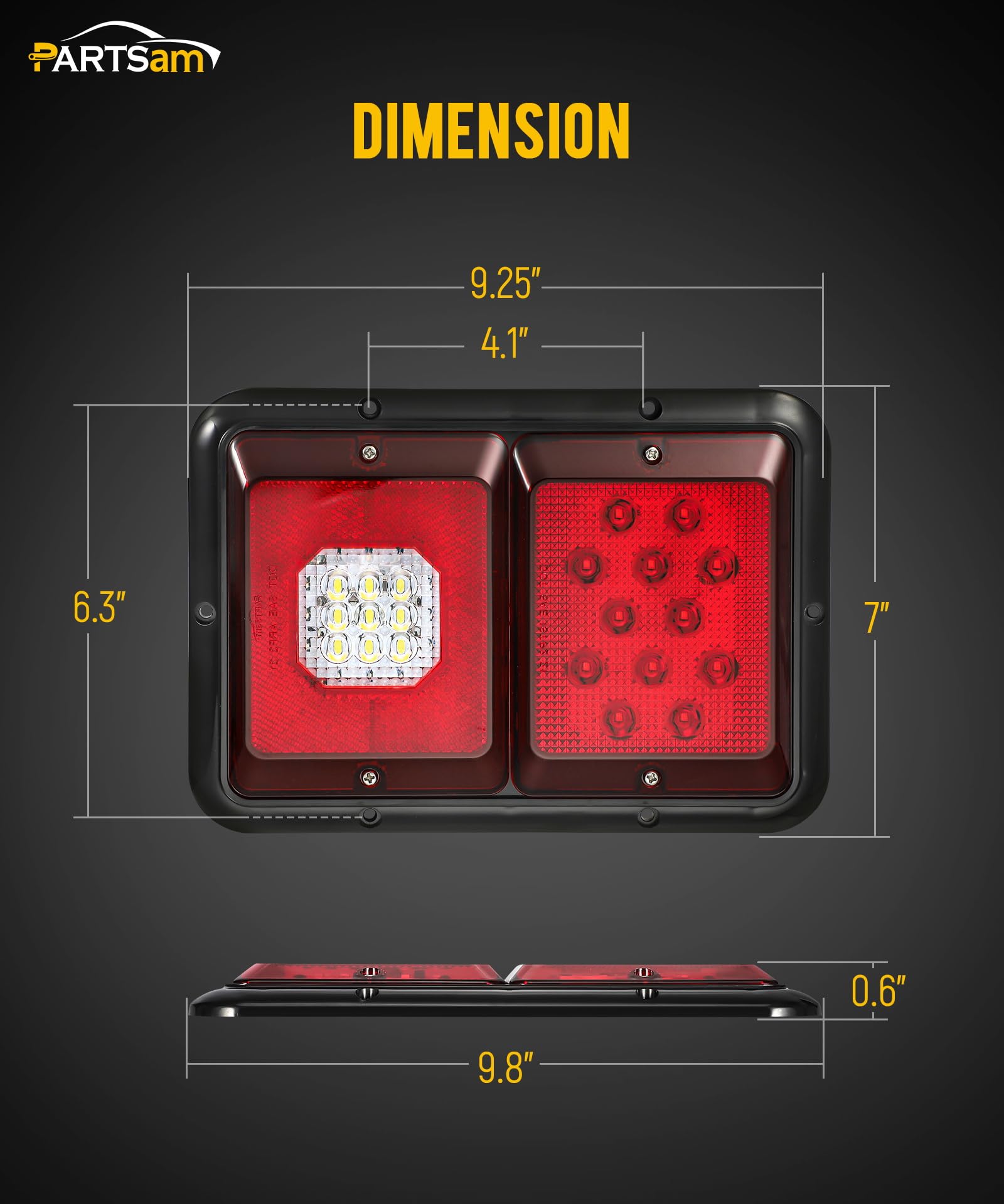 Partsam next to ruler for scale showing compact size and fitment clarity