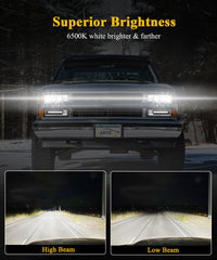 Partsam sequential turn signal active on truck demonstrating directional visibility and style