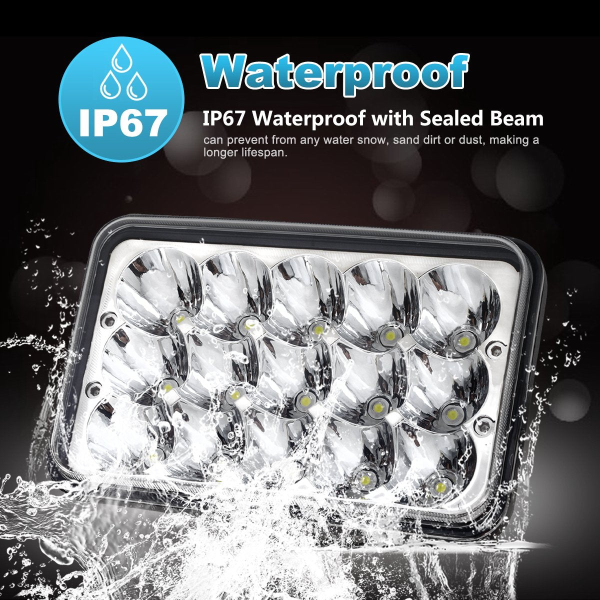 Partsam side profile highlighting sealed-beam housing and durable finish