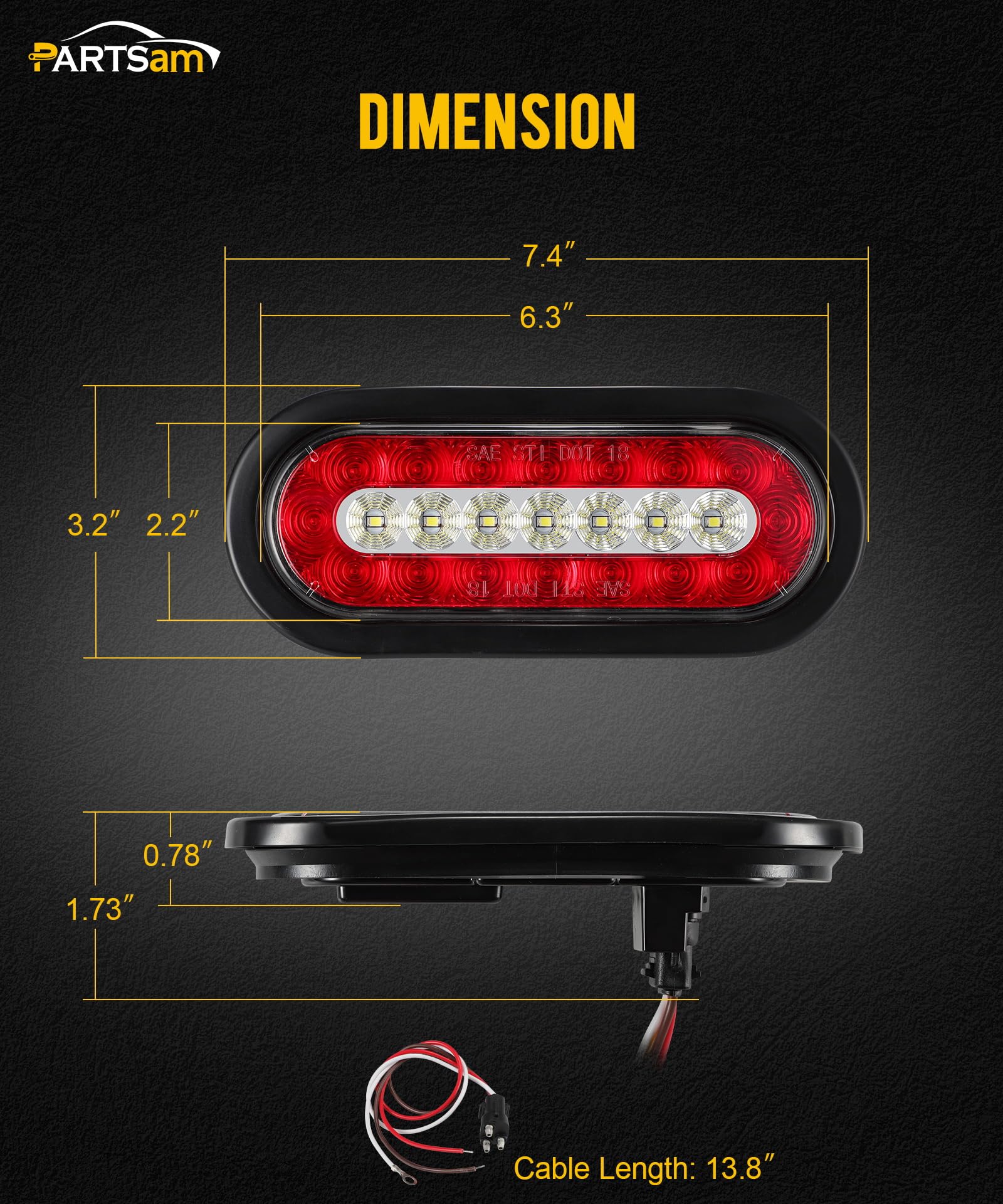 Partsam next to a ruler showing dimensions and scale for accurate fit verification