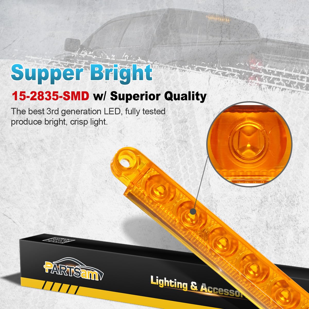Partsam next to ruler showing 11-13/16 inch length for compact installation