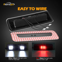 Partsam close-up of LED array showing bright, consistent light output
