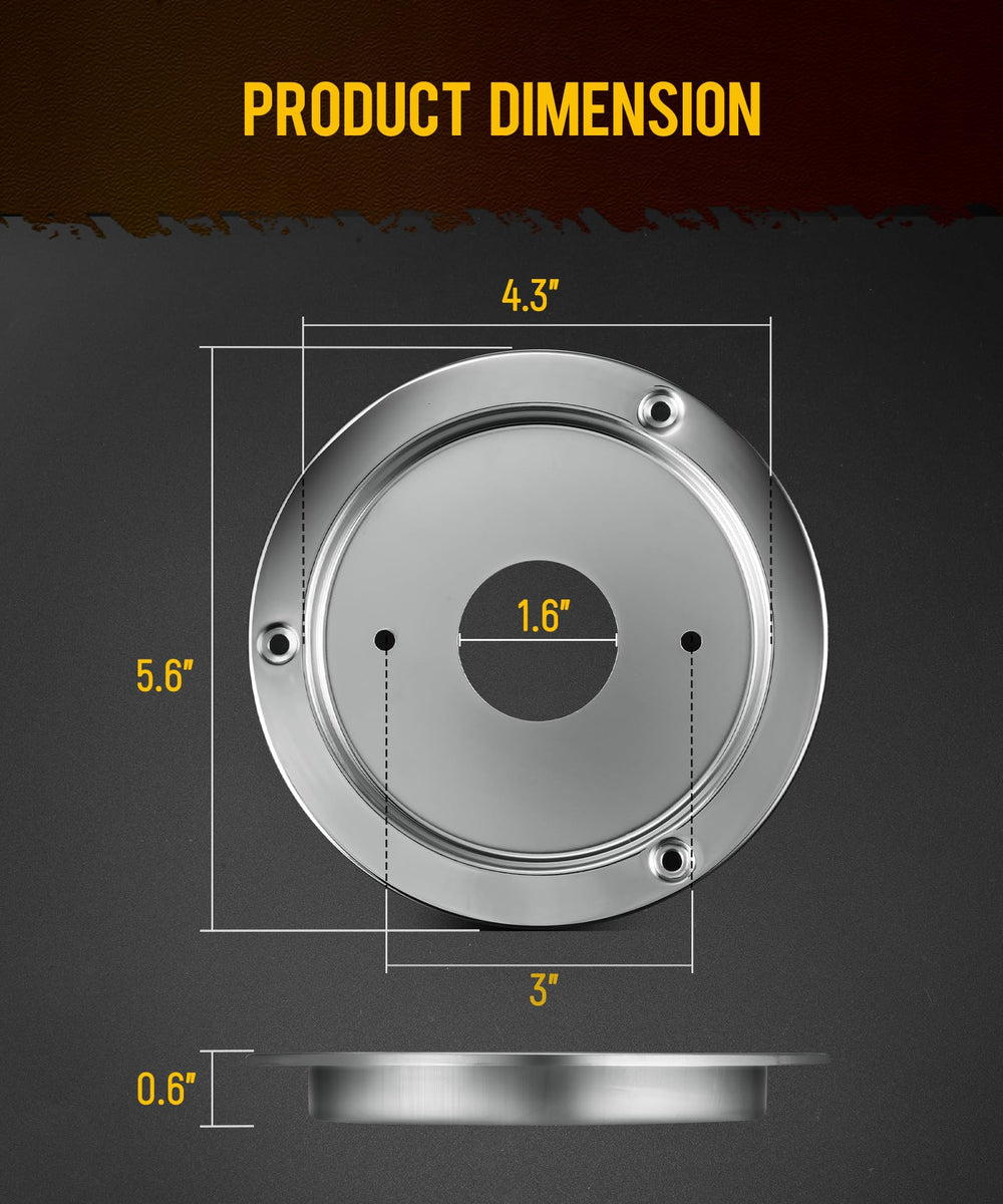 Partsam bezel installed on trailer demonstrating improved appearance and weather resistance benefit