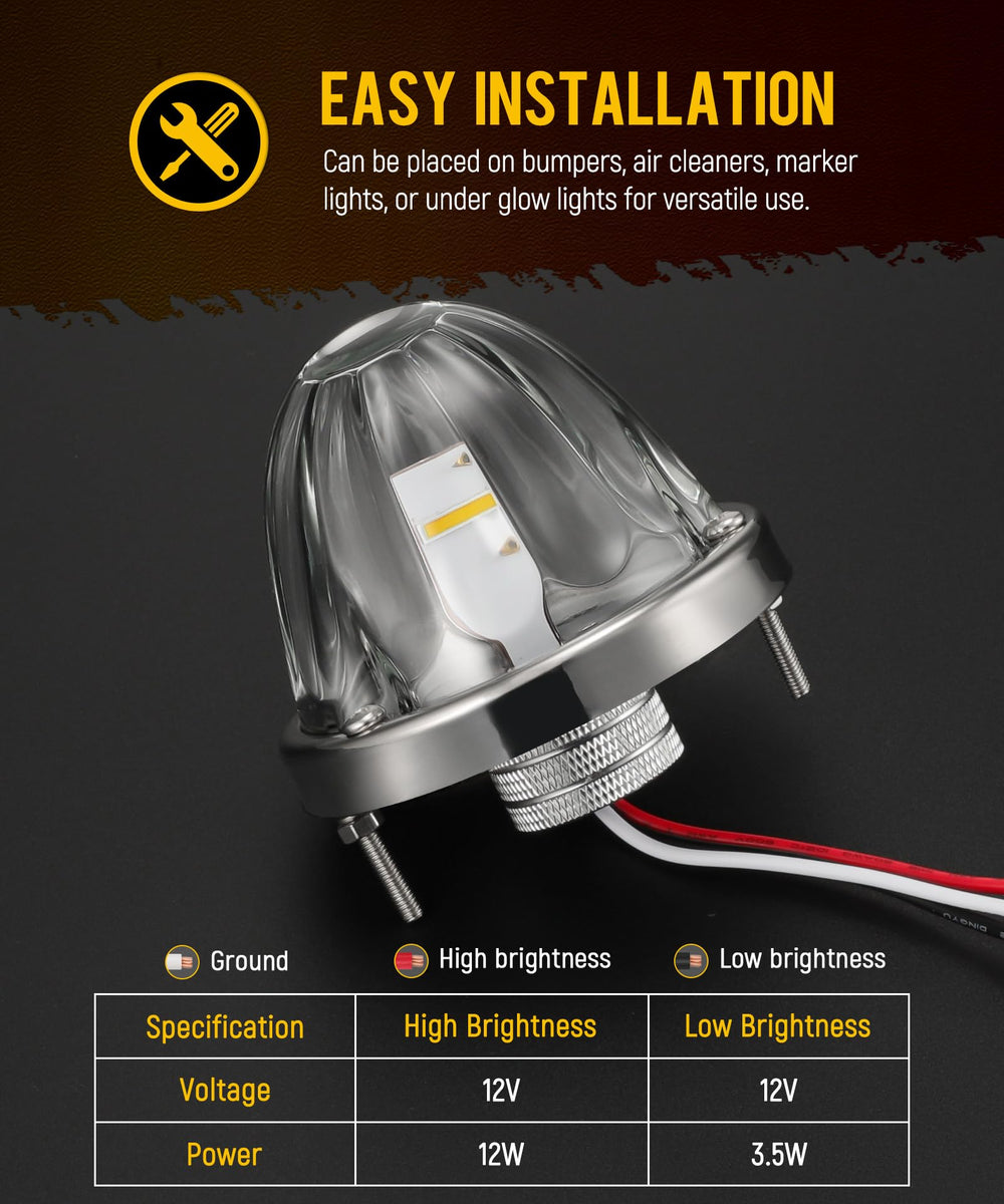 Partsam wiring colors white black red showing easy-install benefit