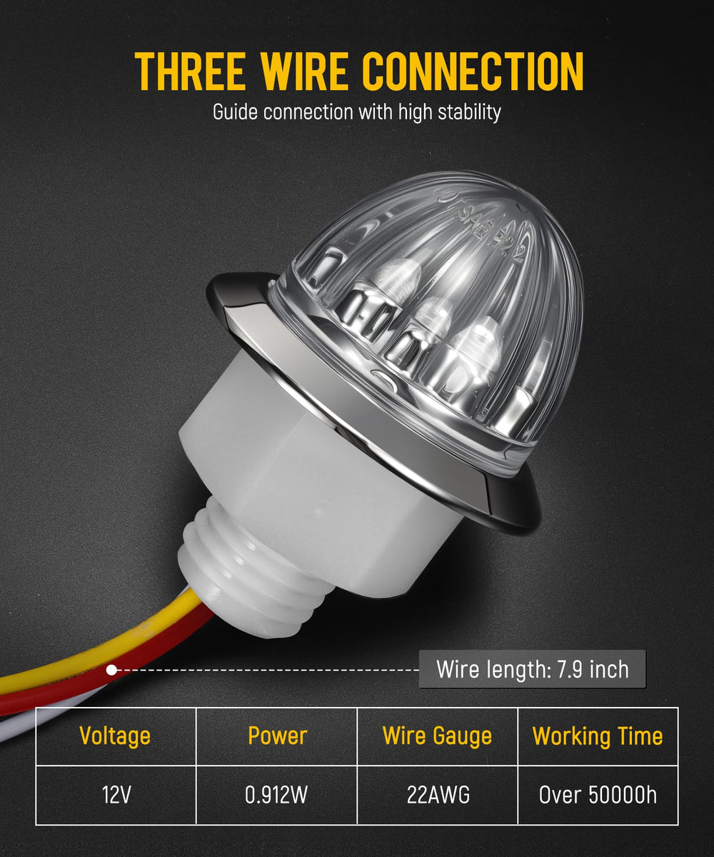 Partsam wiring close-up with red yellow white wires, simplifies dual-color installation