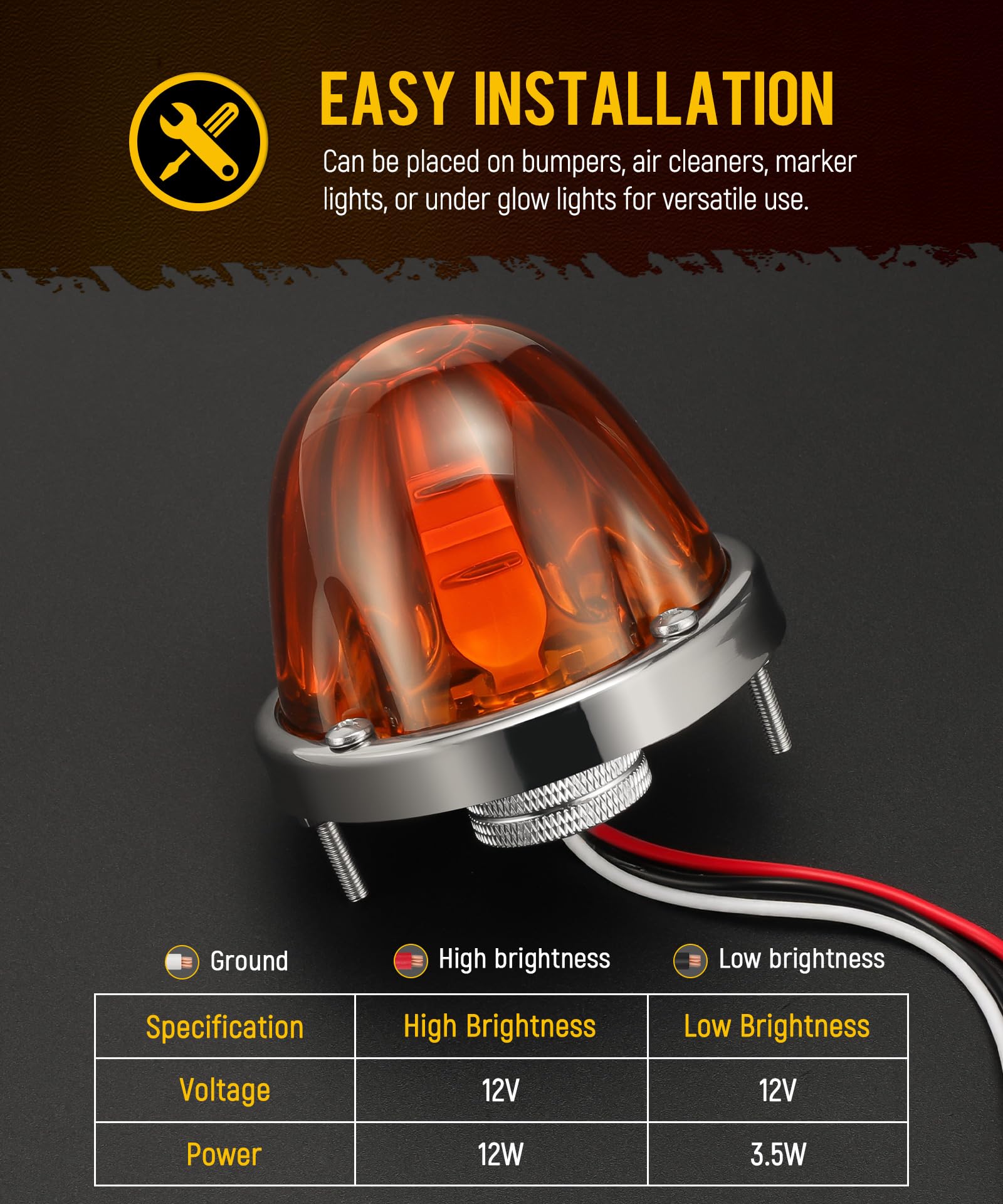 Partsam wiring leads labeled for quick installation benefit