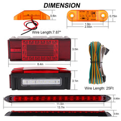 Partswcgg 25ft wiring harness with 4-flat plug displayed for easy installation