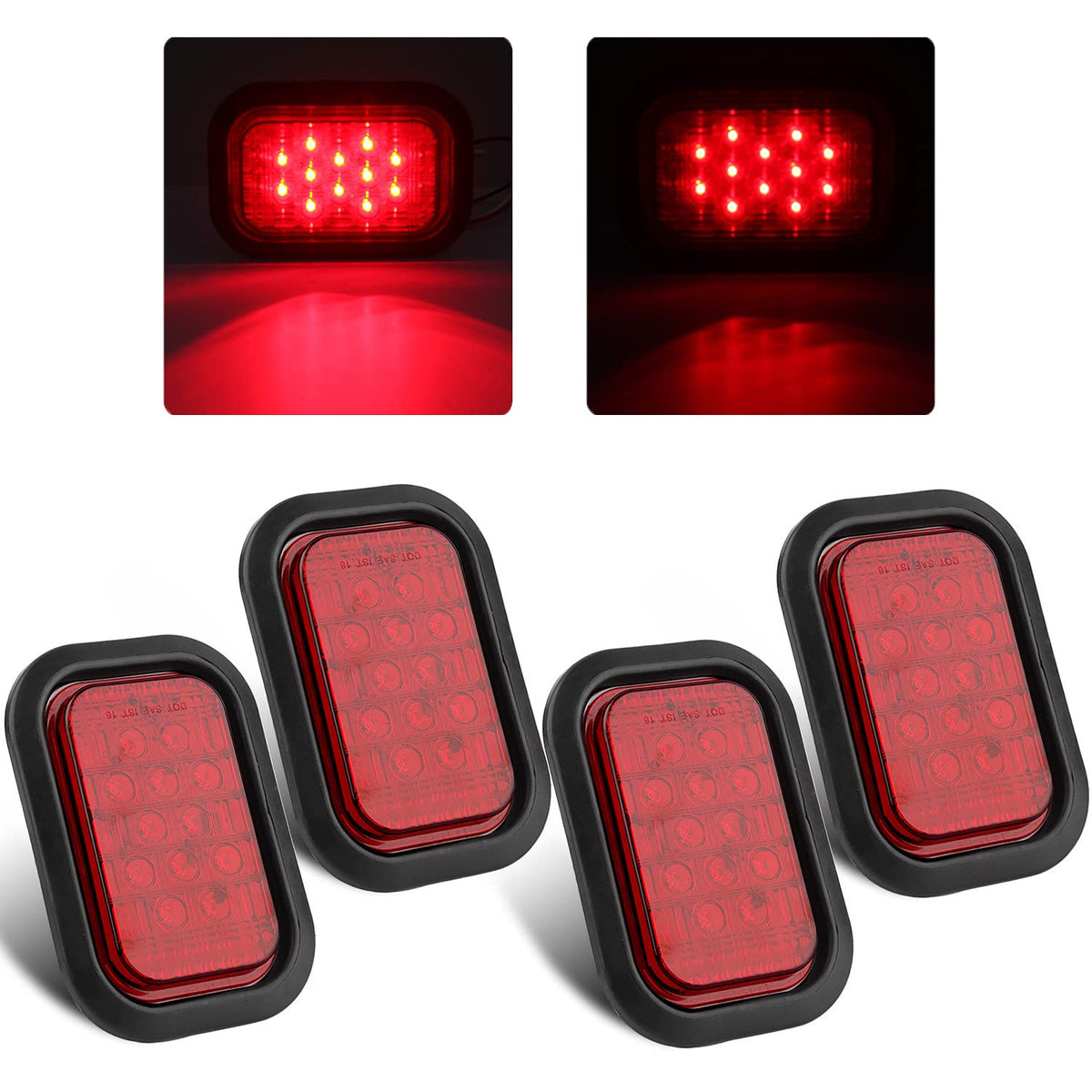 Partswcgg front view assembled set showing compact red lenses and clear signaling benefit