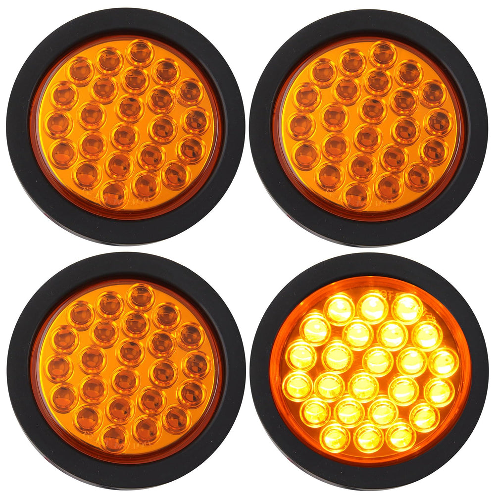 Partswcgg front view recessed amber strobe showing flush mount visibility
