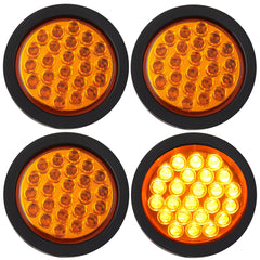 Partswcgg front view recessed amber strobe showing flush mount visibility